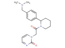 1-[2-(2-{4-[(dimethylamino)methyl]phenyl}-1-piperidinyl)-2-oxoethyl]-2(1H)-pyrimidinone