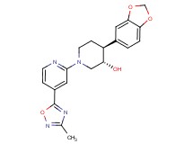 (3S*,4S*)-4-(1,3-benzodioxol-5-yl)-1-[4-(3-methyl-1,2,4-oxadiazol-5-yl)pyridin-2-yl]piperidin-3-ol