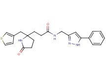 3-[5-oxo-2-(3-thienylmethyl)-2-pyrrolidinyl]-N-[(5-phenyl-1H-pyrazol-3-yl)methyl]propanamide