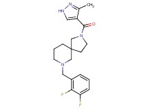 7-(2,3-difluorobenzyl)-2-[(3-methyl-1H-pyrazol-4-yl)carbonyl]-2,7-diazaspiro[4.5]decane