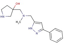 3-({methyl[(3-phenyl-1H-pyrazol-5-yl)methyl]amino}methyl)-3-pyrrolidinol dihydrochloride