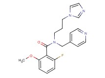 2-fluoro-N-[3-(1H-imidazol-1-yl)propyl]-6-methoxy-N-(pyridin-4-ylmethyl)benzamide