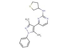 4-(3,5-dimethyl-1-phenyl-1H-pyrazol-4-yl)-N-(tetrahydro-3-thienyl)pyrimidin-2-amine