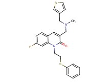 7-fluoro-3-{[methyl(3-thienylmethyl)amino]methyl}-1-[2-(phenylthio)ethyl]-2(1H)-quinolinone
