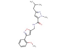 3-isobutyl-N-{[3-(2-methoxyphenyl)-5-isoxazolyl]methyl}-1-methyl-1H-pyrazole-5-carboxamide