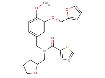 N-[3-(2-furylmethoxy)-4-methoxybenzyl]-N-(tetrahydro-2-furanylmethyl)-1,3-thiazole-5-carboxamide