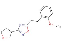 5-[2-(2-methoxyphenyl)ethyl]-3-(tetrahydrofuran-3-yl)-1,2,4-oxadiazole