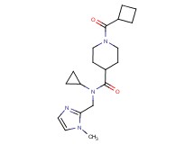 1-(cyclobutylcarbonyl)-N-cyclopropyl-N-[(1-methyl-1H-imidazol-2-yl)methyl]-4-piperidinecarboxamide