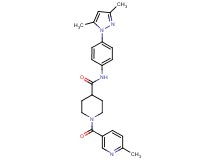 N-[4-(3,5-dimethyl-1H-pyrazol-1-yl)phenyl]-1-[(6-methyl-3-pyridinyl)carbonyl]-4-piperidinecarboxamide