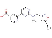 2-{2-[[(5-cyclopropylisoxazol-3-yl)methyl](methyl)amino]pyrimidin-4-yl}isonicotinic acid