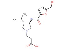 3-(rel-(3R,4S)-3-{[5-(hydroxymethyl)-2-furoyl]amino}-4-isopropyl-1-pyrrolidinyl)propanoic acid hydrochloride