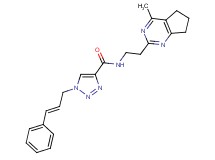 N-[2-(4-methyl-6,7-dihydro-5H-cyclopenta[d]pyrimidin-2-yl)ethyl]-1-[(2E)-3-phenyl-2-propen-1-yl]-1H-1,2,3-triazole-4-carboxamide