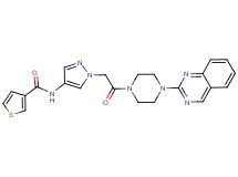 N-(1-{2-oxo-2-[4-(2-quinazolinyl)-1-piperazinyl]ethyl}-1H-pyrazol-4-yl)-3-thiophenecarboxamide