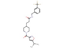 3-{1-[(5-isopropyl-3-isoxazolyl)carbonyl]-4-piperidinyl}-N-[3-(trifluoromethyl)benzyl]propanamide