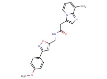 N-{[3-(4-methoxyphenyl)isoxazol-5-yl]methyl}-2-(8-methylimidazo[1,2-a]pyridin-3-yl)acetamide