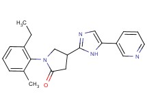 1-(2-ethyl-6-methylphenyl)-4-[5-(3-pyridinyl)-1H-imidazol-2-yl]-2-pyrrolidinone