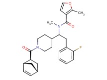 N-[1-{1-[(1R*,2S*,4R*)-bicyclo[2.2.1]hept-5-en-2-ylcarbonyl]-4-piperidinyl}-2-(2-fluorophenyl)ethyl]-N,2-dimethyl-3-furamide