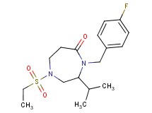 1-(ethylsulfonyl)-4-(4-fluorobenzyl)-3-isopropyl-1,4-diazepan-5-one