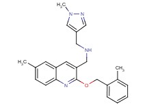 ({6-methyl-2-[(2-methylbenzyl)oxy]-3-quinolinyl}methyl)[(1-methyl-1H-pyrazol-4-yl)methyl]amine