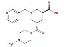 (3S*,5S*)-5-[(4-methyl-1-piperazinyl)carbonyl]-1-(3-pyridinylmethyl)-3-piperidinecarboxylic acid