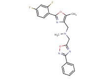 1-[2-(2,4-difluorophenyl)-5-methyl-1,3-oxazol-4-yl]-N-methyl-N-[(3-phenyl-1,2,4-oxadiazol-5-yl)methyl]methanamine