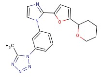 5-methyl-1-(3-{2-[5-(tetrahydro-2H-pyran-2-yl)-2-furyl]-1H-imidazol-1-yl}phenyl)-1H-tetrazole
