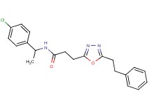N-[1-(4-chlorophenyl)ethyl]-3-[5-(2-phenylethyl)-1,3,4-oxadiazol-2-yl]propanamide