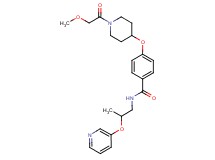 4-{[1-(methoxyacetyl)-4-piperidinyl]oxy}-N-[2-(3-pyridinyloxy)propyl]benzamide