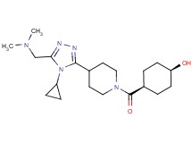 cis-4-[(4-{4-cyclopropyl-5-[(dimethylamino)methyl]-4H-1,2,4-triazol-3-yl}piperidin-1-yl)carbonyl]cyclohexanol