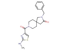 2-benzyl-8-{[2-(methylamino)-1,3-thiazol-4-yl]carbonyl}-2,8-diazaspiro[4.5]decan-3-one