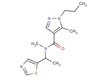 N,5-dimethyl-1-propyl-N-[1-(1,3-thiazol-5-yl)ethyl]-1H-pyrazole-4-carboxamide