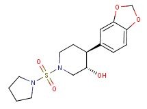 (3S*,4S*)-4-(1,3-benzodioxol-5-yl)-1-(pyrrolidin-1-ylsulfonyl)piperidin-3-ol