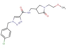 1-(4-chlorobenzyl)-N-{[1-(2-methoxyethyl)-5-oxo-3-pyrrolidinyl]methyl}-1H-1,2,3-triazole-4-carboxamide