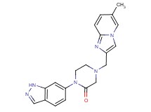 1-(1H-indazol-6-yl)-4-[(6-methylimidazo[1,2-a]pyridin-2-yl)methyl]-2-piperazinone