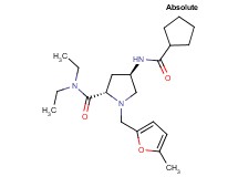 (4R)-4-[(cyclopentylcarbonyl)amino]-N,N-diethyl-1-[(5-methyl-2-furyl)methyl]-L-prolinamide