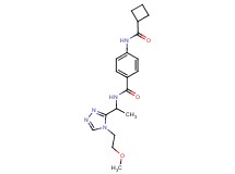 4-[(cyclobutylcarbonyl)amino]-N-{1-[4-(2-methoxyethyl)-4H-1,2,4-triazol-3-yl]ethyl}benzamide