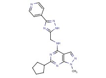 6-cyclopentyl-1-methyl-N-{[3-(4-pyridinyl)-1H-1,2,4-triazol-5-yl]methyl}-1H-pyrazolo[3,4-d]pyrimidin-4-amine