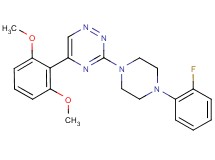 5-(2,6-dimethoxyphenyl)-3-[4-(2-fluorophenyl)-1-piperazinyl]-1,2,4-triazine