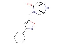 (1S*,6R*)-3-[(3-cyclohexylisoxazol-5-yl)methyl]-3,9-diazabicyclo[4.2.1]nonan-4-one