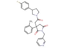 3-{2-[3-(4-fluorophenyl)-1-pyrrolidinyl]-2-oxoethyl}-3-(2-methylphenyl)-1-(3-pyridinylmethyl)-2,5-pyrrolidinedione