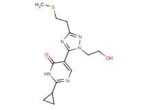 2-cyclopropyl-5-{1-(2-hydroxyethyl)-3-[2-(methylthio)ethyl]-1H-1,2,4-triazol-5-yl}pyrimidin-4(3H)-one