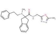 N-[(5-methyl-1,3,4-oxadiazol-2-yl)methyl]-2-[methyl(2-phenylethyl)amino]-2-indanecarboxamide