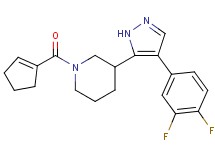 1-(1-cyclopenten-1-ylcarbonyl)-3-[4-(3,4-difluorophenyl)-1H-pyrazol-5-yl]piperidine