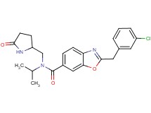 2-(3-chlorobenzyl)-N-isopropyl-N-[(5-oxo-2-pyrrolidinyl)methyl]-1,3-benzoxazole-6-carboxamide