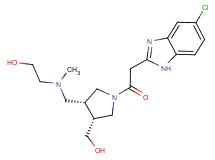 2-[{[(3R*,4R*)-1-[(5-chloro-1H-benzimidazol-2-yl)acetyl]-4-(hydroxymethyl)pyrrolidin-3-yl]methyl}(methyl)amino]ethanol