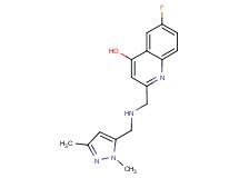 2-({[(1,3-dimethyl-1H-pyrazol-5-yl)methyl]amino}methyl)-6-fluoroquinolin-4-ol