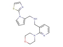 1-[2-(4-morpholinyl)-3-pyridinyl]-N-{[1-(1,3-thiazol-2-yl)-1H-pyrrol-2-yl]methyl}methanamine