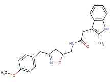 N-{[3-(4-methoxybenzyl)-4,5-dihydro-5-isoxazolyl]methyl}-2-(2-methyl-1H-indol-3-yl)acetamide