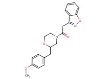 3-{2-[2-(4-methoxybenzyl)-4-morpholinyl]-2-oxoethyl}-1,2-benzisoxazole