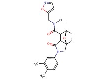 (3aR*,6S*)-2-(3,4-dimethylphenyl)-N-(isoxazol-5-ylmethyl)-N-methyl-1-oxo-1,2,3,6,7,7a-hexahydro-3a,6-epoxyisoindole-7-carboxamide